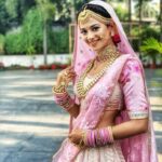 Shruti Sharma Instagram - Adventure begins...💞 Styled by @praanavsrathod Makeup & 📸 @yogesh_gupta4545 Hair @aminashaikh3388 #shrutisharma #bride #bridal #look #chamcham #kahani #namakisskka #nik #workmode #shootlife #actor