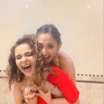 Shruti Ulfat Instagram - After many failed attempts we failed again 😜 . . #reelkaro #chitsstyle #dancereelsindia #blooper #funreels #chitrashirawat #shrutipanwar #bigsisterlove #happydance #trendingreelsvideo