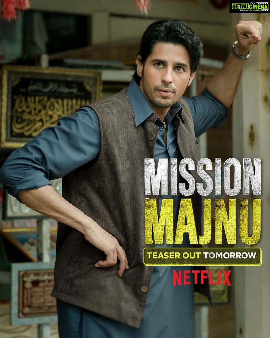 Sidharth Malhotra Instagram - Kya aap iss Majnu se milne ke liye taiyaar hain? MISSION MAJNU ๐ฎ๐ณ TEASER OUT TOMORROW. Only on Netflix, 20th Jan, 2023. #MissionMajnu #DeshKeLiyeMajnu #NetflixIndia . @rashmika_mandanna @netflix_in @ronnie.screwvala @man_on_ledge @garima_mehta612 @rsvpmovies @gbamedia_of @shantanubaagchi @parveezshaikh3 @sumit_batheja @aseemarrora @kumudkmishra @mrfilmistaani @pashanjal @hasanainhooda @zeemusiccompany