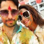 Sidharth Malhotra Instagram - First Holi with the MRS 🧿🤗❤️#HappyHoli
