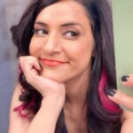 Simple Kaul Instagram - Aah ! Thinking of going back to the red pink bangs again !!