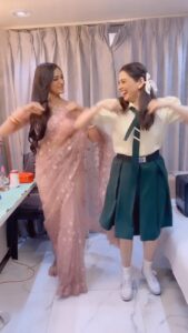 Smita Bansal Instagram - Always the teachers favourite student, right @aishwarya_khare ma’am? #happyteachersday #bhagyalakshmi #reelsinstagram #lakshmi #neelam #reels #piyapiyaopiya #smitabansal