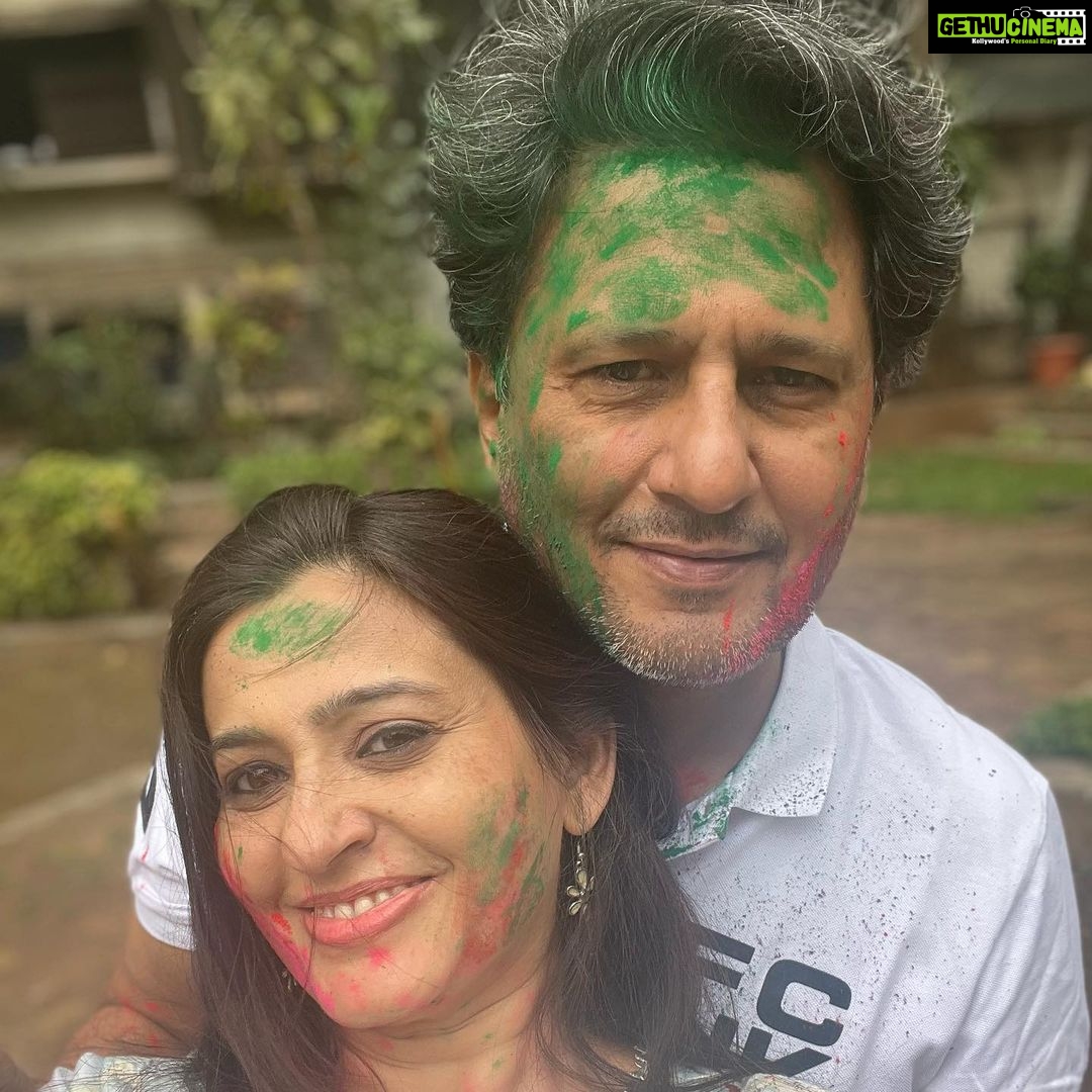 Smita Bansal Instagram - Holi 2023❤️ @ankushmohla #anaagha #missyoustasha #myholi2023 #festivalsofindia #festivalilove