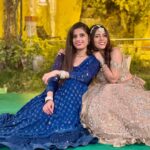 Sneha Bhawsar Instagram - Different flowers from the same garden🌸 Both outfit - @urbandulhaniya #weddingoutfits #lehenga #sister #sisterhood #sistergoals #traditionalwear #weddingdress #snehabhawsar #ghumhaikisikeypyaarmeiin #ghkpm #karishma #shadiseason #wedding #weddingseason #bridesmaids