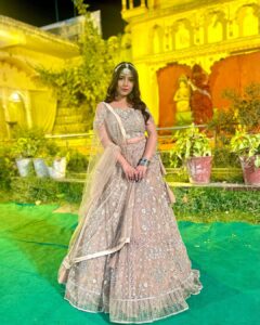 Sneha Bhawsar Instagram - Flaunting my Indian-ness…✨
Happiness is… wearing a lehenga.✨
outfit - @urbandulhaniya 

#weddingoutfits #lehenga #traditionalwear #weddingdress #snehabhawsar #ghumhaikisikeypyaarmeiin #ghkpm #karishma #shadiseason #wedding #weddingseason #bridesmaids