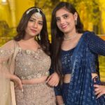 Sneha Bhawsar Instagram - Different flowers from the same garden🌸 Both outfit - @urbandulhaniya #weddingoutfits #lehenga #sister #sisterhood #sistergoals #traditionalwear #weddingdress #snehabhawsar #ghumhaikisikeypyaarmeiin #ghkpm #karishma #shadiseason #wedding #weddingseason #bridesmaids