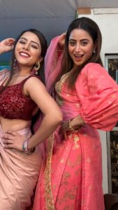 Sneha Bhawsar Instagram - Tu bhi karna dance 😂 #aishwaryasharma #snehabhawsar #pakhi #karishma #ghumhaikisikeypyaarmeiin #funnyreels #patlikamariya #instatrend #stayhappy