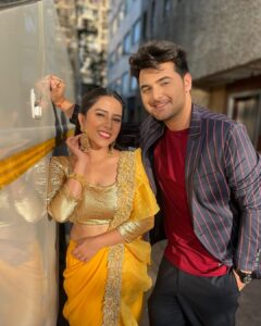 Sneha Bhawsar Instagram - Never a dull moment together ❤️✨ 📸- @sheetalmaulik #mohrishma #ghumhaikisikeypyaarmeiin #ghkkpm #friends #goals #couple #love #fam #goodtimes #goodvibes