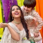 Sneha Bhawsar Instagram - Hello handsome, you’re just so cute.🥰 what did you do? One with this lill cute boy @tanmayrishi #holi #ghkpm #ghumhaikisikeypyaarmeiin #starplus #snehabhawsar