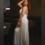 Sneha Wagh Instagram - Just like the moon, a part of me too is hidden and unknown to the world, hidden behind the skies! . . 📍: @fiscorestobar 👗: @fashionstruc . . #white #whiteoutfit #moon #moonlight #moonlovers #sarange #sarangesneha #snehawagh #ssnehawagh
