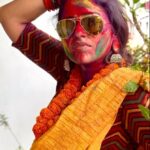 Sohini Sarkar Instagram – 😍❤️🍁🌻❤️😍 
#festival #dol2023 #colour