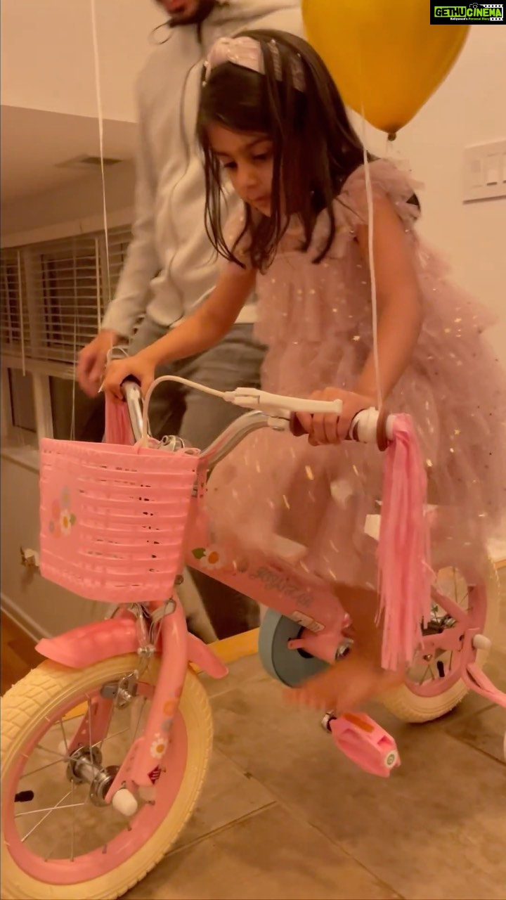 Soumya Seth Instagram - Super Happy with Emaan’s birthday gift. She knew exactly what she wanted a cycle with basket in front of it. @joystarbike had me covered!! ❤️❤️❤️ Great Falls, Virginia