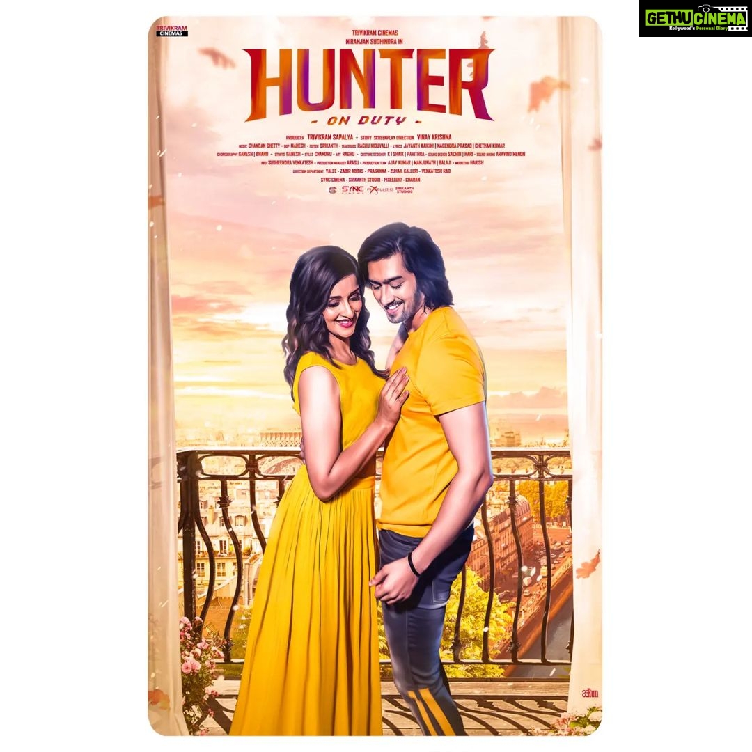 Sowmya Menon Instagram - "HUNTER" - On Duty - #shootmodeon #shootdiaries #poster #kannadamovie #kfi #sandalwood #hunter #actionthriller