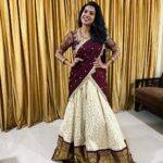 Sravana Bhargavi Instagram - This is RARE Happy Dussera to all of you!! Outfit by @kowshiki_couture Jewellery @ayerah_store