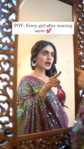 Sreejita De Instagram - POV. every girl can relate this with me 😁💕
.
🎬Shot & Edited by @ashmaneditors
.
Wearing : @pariscreation7 
Styled by @nidhikurda
. 
#sreesquad #Sreejitade#reelitfeelit #kareenkapoor  #reelkarofeelkaro #trendingreels  #viral #viralreel #explorepage #explore #love #trending #trends #trend #saree #traditional #indianoutfit