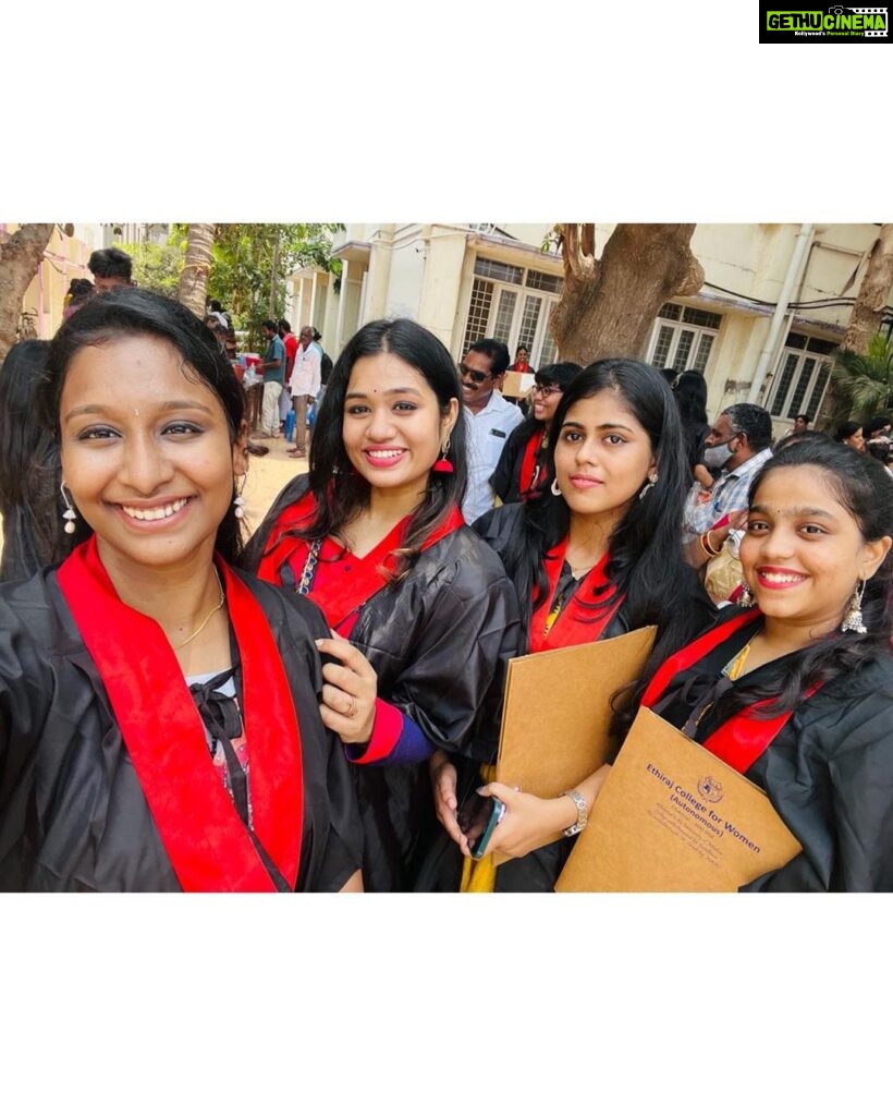 Srinisha Jayaseelan Instagram - Finally!✨ Srinisha Jayaseelan B.com., 💜❤️ Thankful to God, Family,Friends and teachers✨ Ethiraj College for Women