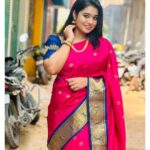 Srinisha Jayaseelan Instagram - இனிய தீபாவளி திருநாள் நல்வாழ்த்துக்கள்💜❤️ Wearing amma’s 25years old pattu saree😍💜❤️ 📸: @snaps_by_madhu 😘