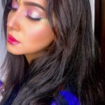Srishti Jain Instagram – I mean gotta praise my make up skills! 
.
.
.
.
.
.
.
.
.
.
.
.
.
.
.
.
.
.
.
.
#makeup #glammakeup #fantasymakeup #purple #glitter #beauty #iredescenteyeshadow #flawlessskin #newpost #postoftheday #purpleaesthetic #love #light #goodvibes #instagram #instagood #instadaily #instamood #postoftheday #explore #explorepage Mumbai, Maharashtra