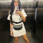 Srishti Jain Instagram - My love for lift selfies continues! . . . . . . . . . . . . . . . #liftselfie #whiteandblack #ootd #waistbag #michaelkors #waistchains #instagood #instagram #instalike #instadaily #instafashion #explore #explorepage #love #newpost #picoftheday #makeup