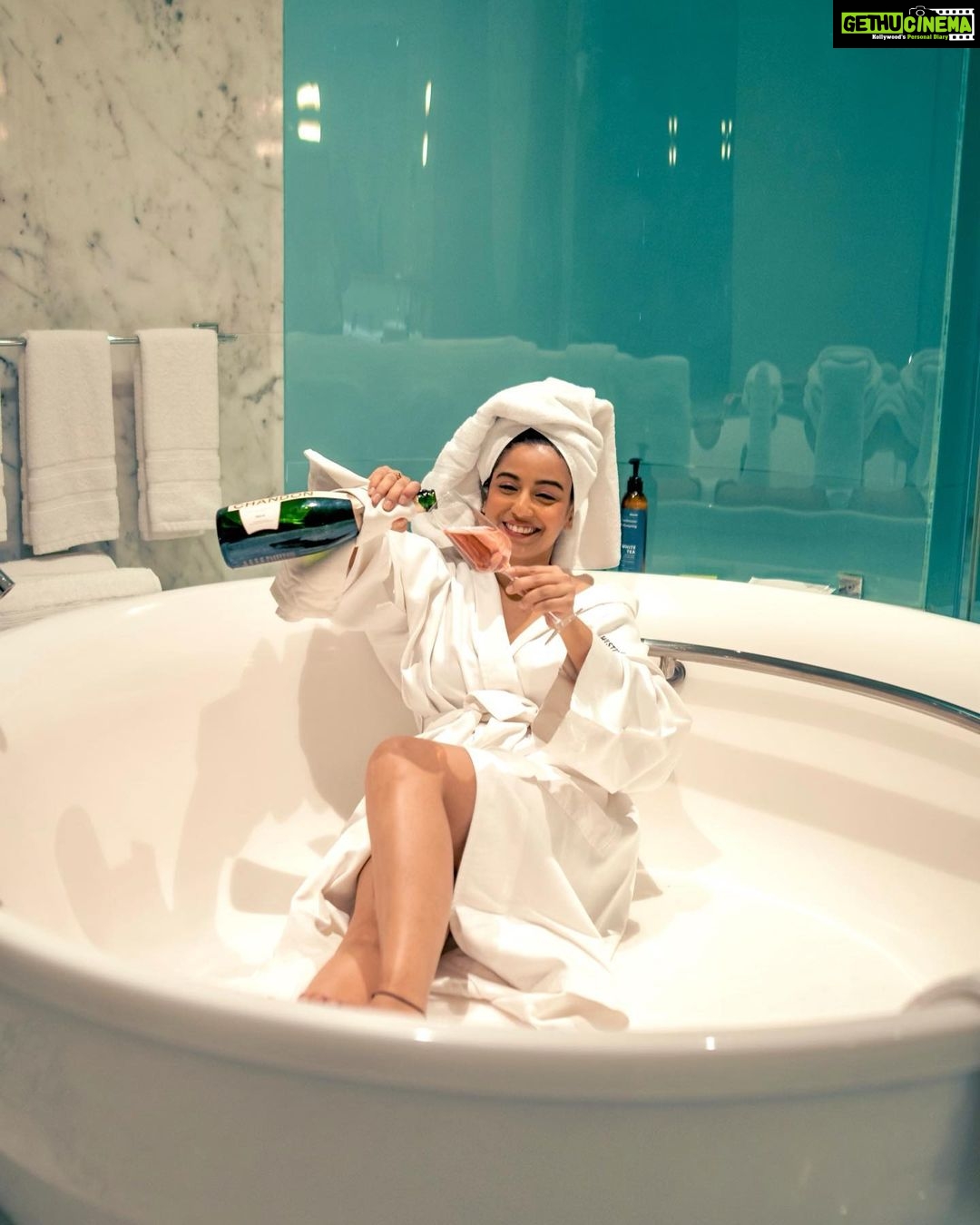 Srishty Rode Instagram - Indulging in a little 'me time' with bubbles and bubbly 🥂🛁