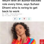 Suhasi Dhami Instagram – I sure have been fortunate this far,looking forward to more good work in the future.
Cant wait to be back on screen sooner than soonest.

#suhasidhami #suhasidhamifans #suhasidhamiadmirer