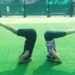 Suhasi Dhami Instagram – We rise together and I make sure that we FALL together 🤣🤣🤣
#headstand #lifepartner #yoga