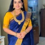 Sujitha Instagram - Me in blue 💙 Special Kerala jewellery @murugan_jewels_covai #new #newpost #eveningvibes