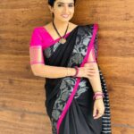 Sujitha Instagram - Start again with positive smile 😊 Good morning Love this saree ❤️ Shop @madrassarees