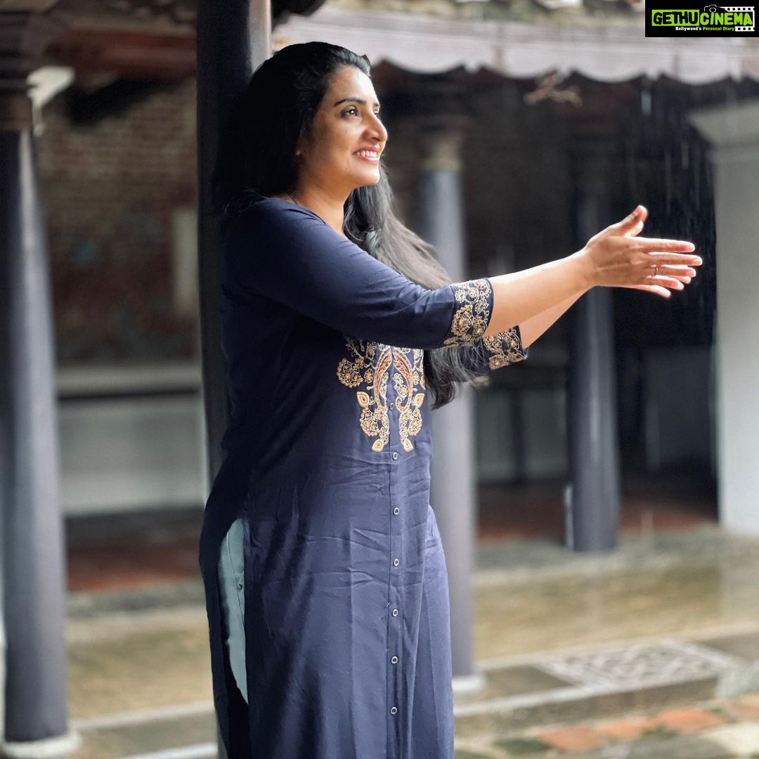 Sujitha Instagram - Falling rain 🌧️ #work #mode