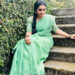 Sujitha Instagram - ❤️💚💚 Dhanam recent saree online @__flyingcolours