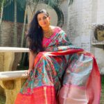 Sujitha Instagram – Enjoy the little things 😌🤗
 Saree of my style @sj_trends_and_fashion__