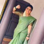 Sujitha Instagram - New new new #photography All mobile clicks 🥰 Got this saree @_dazz_ling_collections_