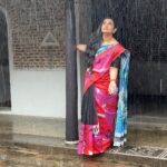 Sujitha Instagram - All because am happy 😊 #happiness #win #life Beautiful half and half saree @fameblueboutique