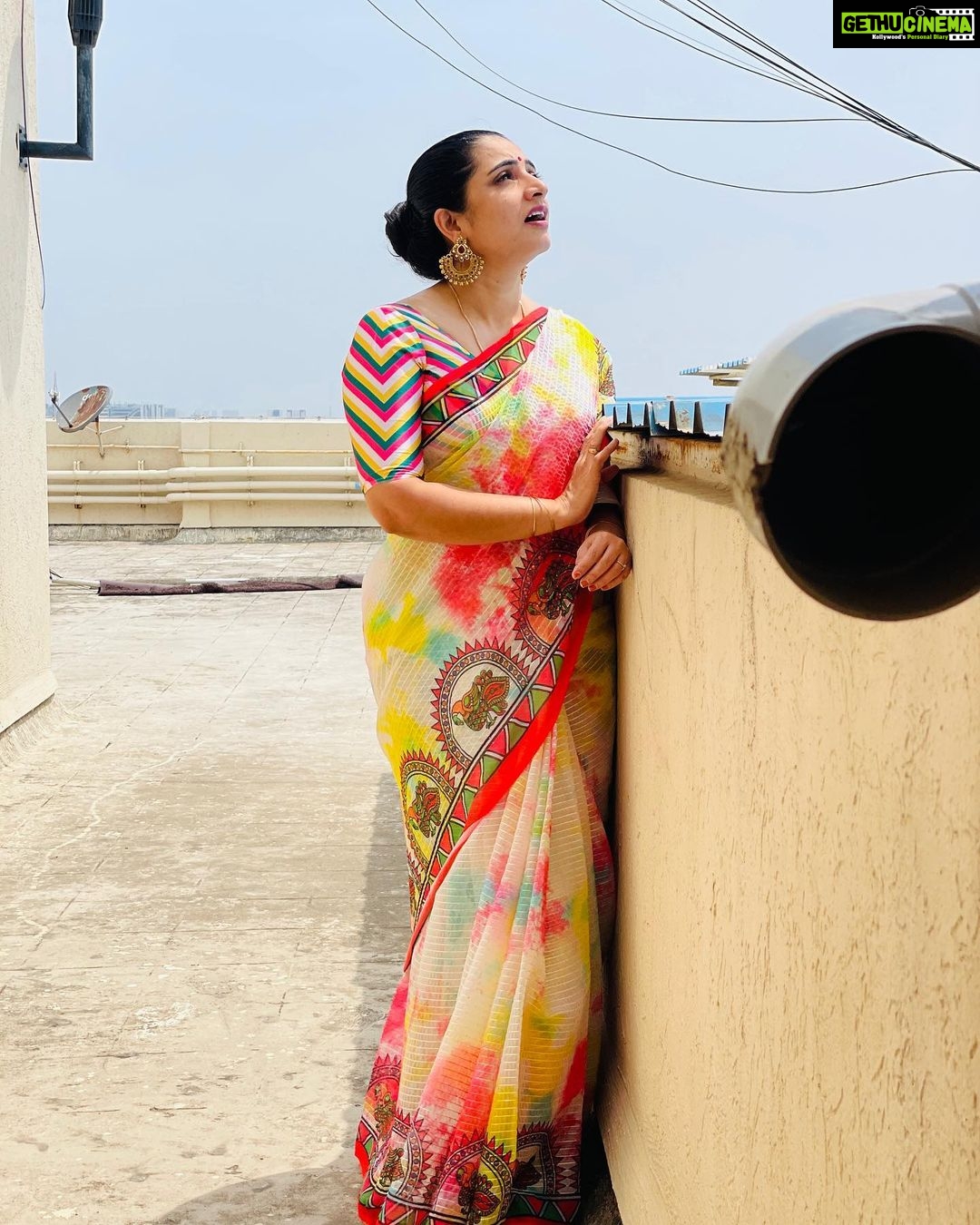 Sujitha Instagram - Beauty is how you feel inside 🥰 It reflects in your eyes 😌 Fancy saree @nr._saree_creations_20