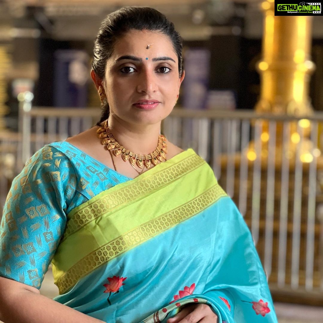 Sujitha Instagram - Near by temple 😊🙏 Trending new collection saree @sj_trends_and_fashion__ #meditation #pleasant #morning