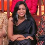 Sumbul Touqeer Khan Instagram - The best Jewellery that goes with a saree is a precious smile like Sumbul's. Clearly, traditional attire has become her favorite. Btw, it's been 100 days for Sumbul in BB16.   Congratulate Sumbul for her 100 days in the comment section⬇️ 🧣Styled by- @rimadidthat 🥻Saree by- @swadeshi_shringaar 💍Jewellery by- @GoldenByRee 🤝PR by- @MediaTribeIn @endemolshineind @colorstv @vootselect @voot . . #bbqueensumbul #sumbulforthewin #SumbulSquad #biggboss16 #BB16 #sumbularmy #sumbulinbiggboss #sumaan #biggboss #sumbultouqeer #sumbul #sumbultouqeerkhan #traditionalattire