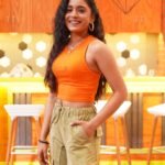 Sumbul Touqeer Khan Instagram - Sunshine mixed with a little hurricane 🧡 #entertainmentkiraat Film City