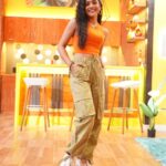 Sumbul Touqeer Khan Instagram - Sunshine mixed with a little hurricane 🧡 #entertainmentkiraat Film City