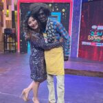 Sunita Gogoi Instagram - Dippam with one n only my favourite Thambi @bjbala_kpy from d sets of cook with comali #reels #entertainment #dippam #vijaysethupathi #samatha #dance #shoot