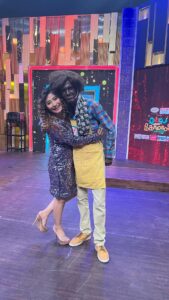 Sunita Gogoi Instagram - Dippam with one n only my favourite Thambi @bjbala_kpy from d sets of cook with comali #reels #entertainment #dippam #vijaysethupathi #samatha #dance #shoot