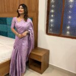 Sunita Gogoi Instagram - Thankyou my darling @pavithra.janani for dis beautiful saree ..my fav colour 💜 Stitched by @shopaholic_collections Hair @style_with_anbu #pic #saree #indian #sareenotsorry