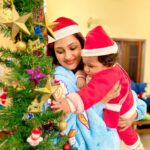 Surilie Gautam Instagram - Our SANTA BABY 🥰🥰🥰 Most memorable Christmas with our lil donut, our Saibhang 🥰❤️😇 #christmastime #saibhang #firstchristmastogether❤️ #love #family
