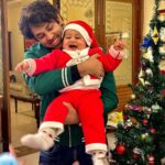 Surilie Gautam Instagram - Our SANTA BABY 🥰🥰🥰 Most memorable Christmas with our lil donut, our Saibhang 🥰❤️😇 #christmastime #saibhang #firstchristmastogether❤️ #love #family