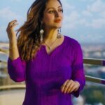 Surilie Gautam Instagram - Grateful for small things , big things , and everything in between 💜💜💜 Wearing- @khushifashionhub