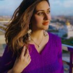 Surilie Gautam Instagram - Grateful for small things , big things , and everything in between 💜💜💜 Wearing- @khushifashionhub