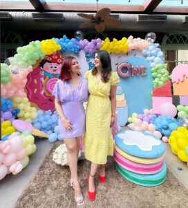 Surilie Gautam Instagram - Donut’s 🍩 Birthday 🎂 🎉 🥳 Happy Happy Birthday to our baby saibhang 💜💛 @s_u_r_i_l_i_e