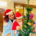Surilie Gautam Instagram - Our SANTA BABY 🥰🥰🥰 Most memorable Christmas with our lil donut, our Saibhang 🥰❤️😇 #christmastime #saibhang #firstchristmastogether❤️ #love #family
