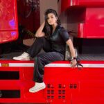 Tanvi Dogra Instagram - Love for Red and Black 😉❤️ Ferrari World Yas Island, Abu Dhabi