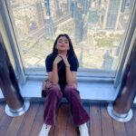 Tanvi Dogra Instagram – Soaking the feeling of being at the top  @burjkhalifa ❤️ Burj Khalifa By Emaar