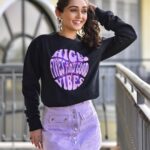 Tanya Sharma Instagram – Good vibes only xoxo 
.
.
But this cool sweatshirt from #sharmasisters merch !!! NOW link in bio 😘